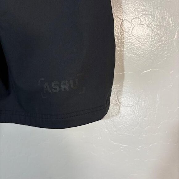 ASRV Shorts Mens Medium Black Tetra Training Gym Athletic Lined Zip Pockets - Picture 4 of 9